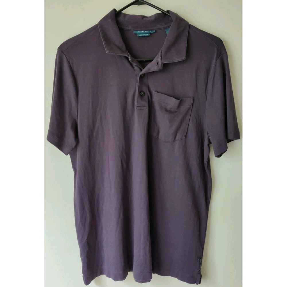 PERRY ELLIS Men's Liquid Cotton Ultra Soft Touch Polo Shirt Short Sleeve Size M - Picture 1 of 6